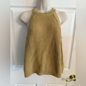 Madewell Ribbed Knit Tank Sweater in Mustard Size S